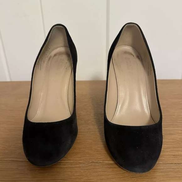 J Crew Etta Black Suede Pumps Heels Womens Size 6.5 - Picture 2 of 9